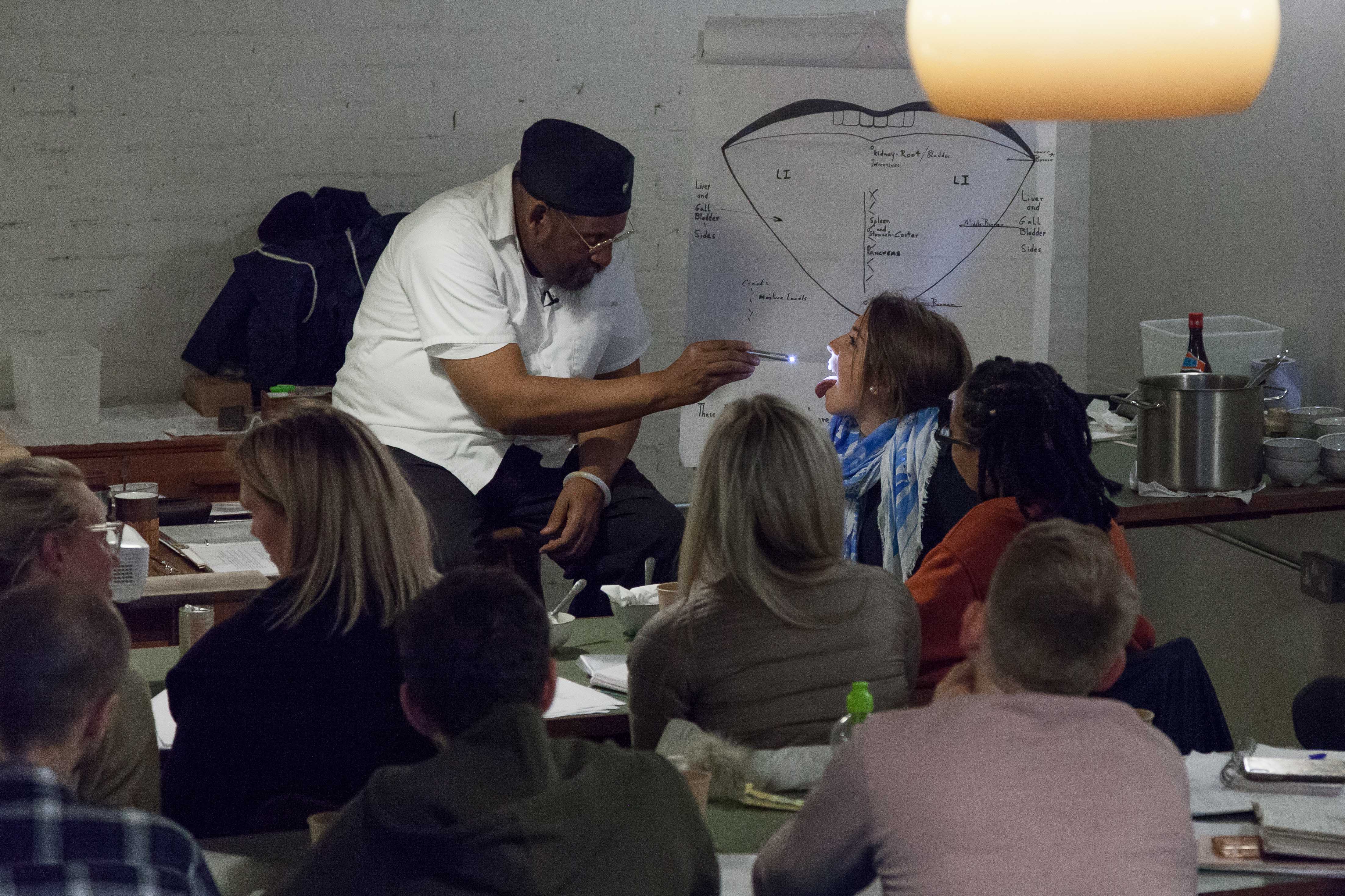 Teacher presenting to class