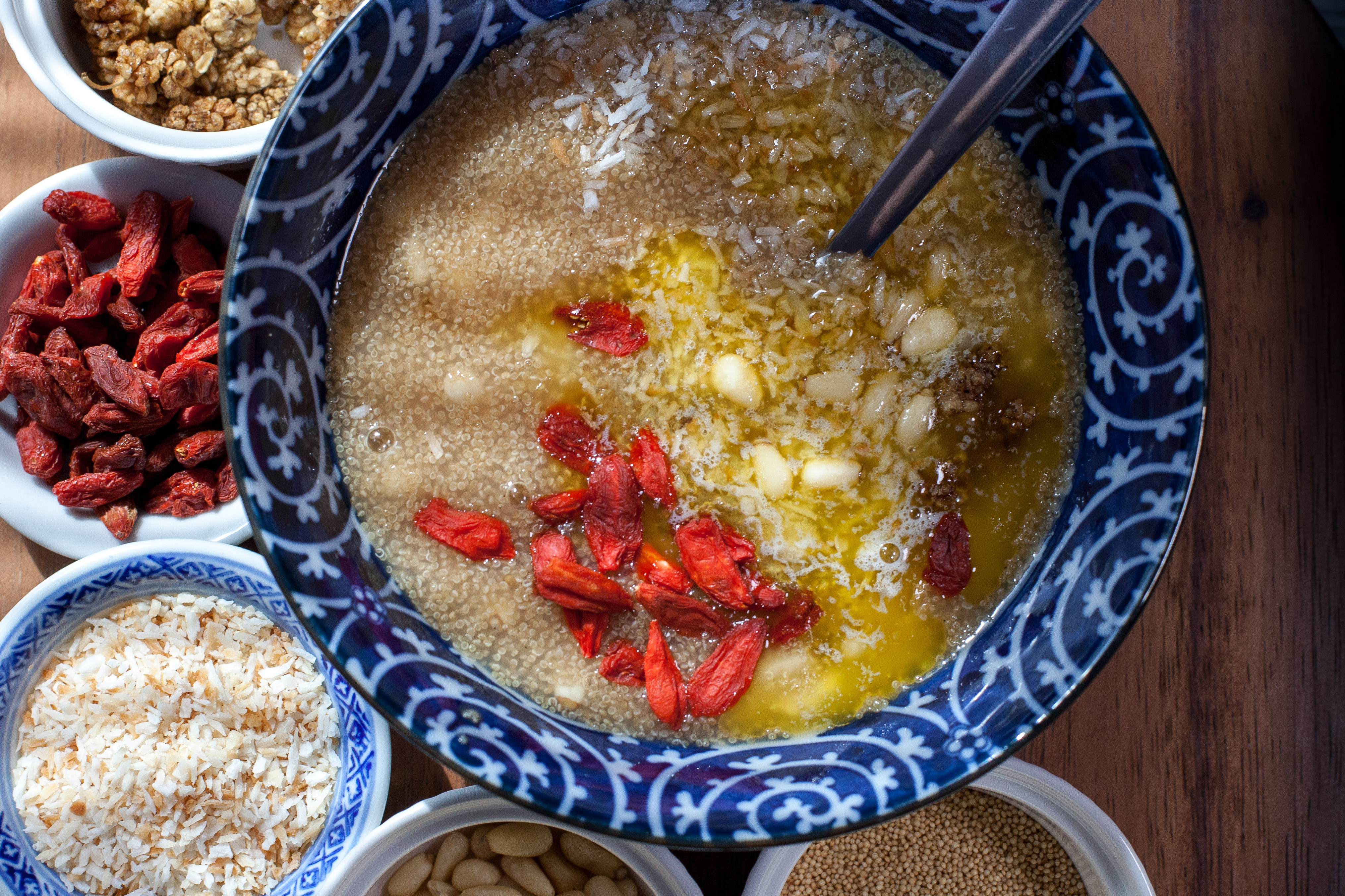 Quinoa bowl with goji berries